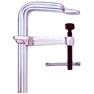 Bessey Heavy-Duty Chrome Finish Steel 400 mm x 175 mm F Clamp with 22 kN Clamping Force STB40M