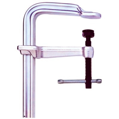 Bessey Heavy-Duty Chrome Finish Steel 400 mm x 175 mm F Clamp with 22 kN Clamping Force STB40M
