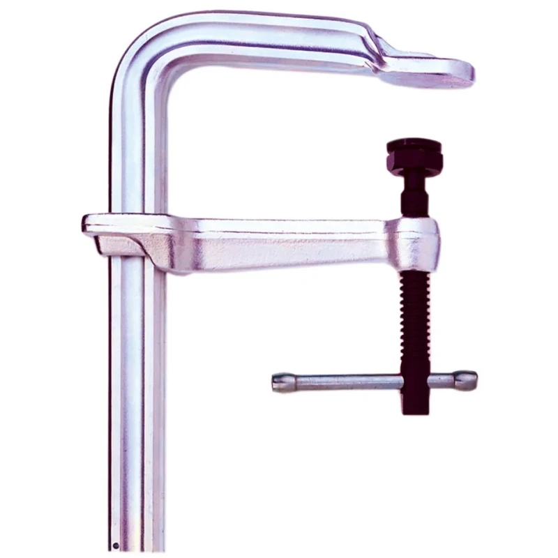 Bessey Heavy-Duty Chrome Finish Steel 400 mm x 175 mm F Clamp with 22 kN Clamping Force STB40M