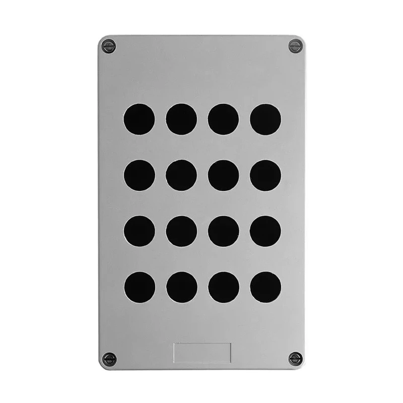 Schneider Electric Grey Glass Reinforced Plastic Harmony XAP Push Button Enclosure 16 Hole 22 mm Diameter XAPA3116