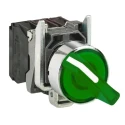 Schneider Electric Selector Switch Green Standard Handle, NC + NO Contacts, 2 Positions, IP67/IP69/IP66, Harmony XB4BK123G5