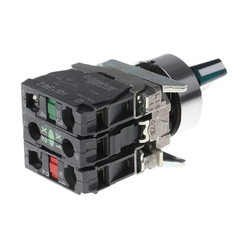 Schneider Electric Selector Switch Green Standard Handle, NC + NO Contacts, 2 Positions, IP67/IP69/IP66, Harmony XB4BK123G5