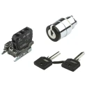 Schneider Electric IP65 Key Switch, 1 NO 2-Way 455-Key, Screw Terminal, Round Bezel, Harmony Series XB4 