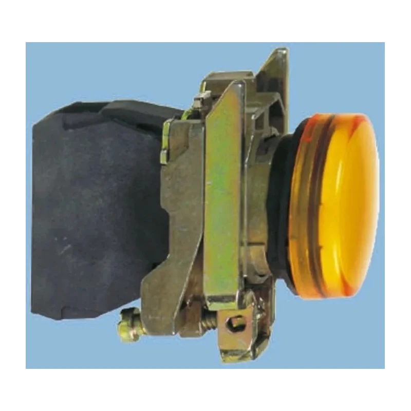 Schneider Electric Panel Mount Green LED Pilot Light Harmony XB4 22 mm Cutout 120V ac/dc IP65 Round XB4BVBG3EX