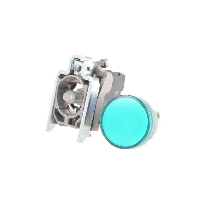 Schneider Electric Panel Mount Green LED Pilot Light Harmony XB4 22 mm Cutout 120V AC IP66 IP67 IP69K Round XB4BVG3