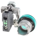 Schneider Electric Panel Mount Green LED Pilot Light Harmony XB4 22 mm Cutout 120V AC IP66 IP67 IP69K Round XB4BVG3