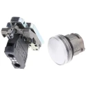 Schneider Electric Panel Mount White LED Pilot Light Harmony XB4 22mm Cutout 120V ac IP66 IP67 IP69K XB4BVG1