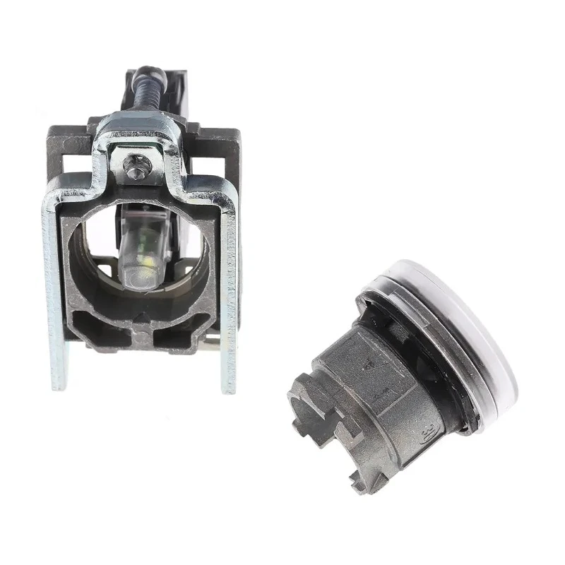 Schneider Electric Panel Mount White LED Pilot Light Harmony XB4 22mm Cutout 120V ac IP66 IP67 IP69K XB4BVG1