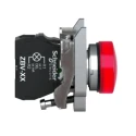Schneider Electric Panel Mount Red LED Pilot Light Harmony XB4 22 mm Cutout 120V AC Metal Body Round XB4BVG4