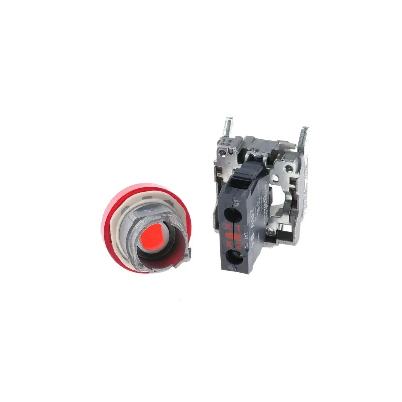 Schneider Electric Panel Mount Red LED Pilot Light Harmony XB4 22 mm Cutout 24V AC/DC IP65 Round XB4BVB4EX