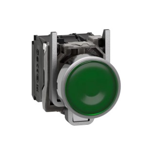 Schneider Electric Harmony XB4 Series Illuminated Pushbutton Switch, Green, 230V, Spring Return, Panel Mount, 22 XB4BW33M5