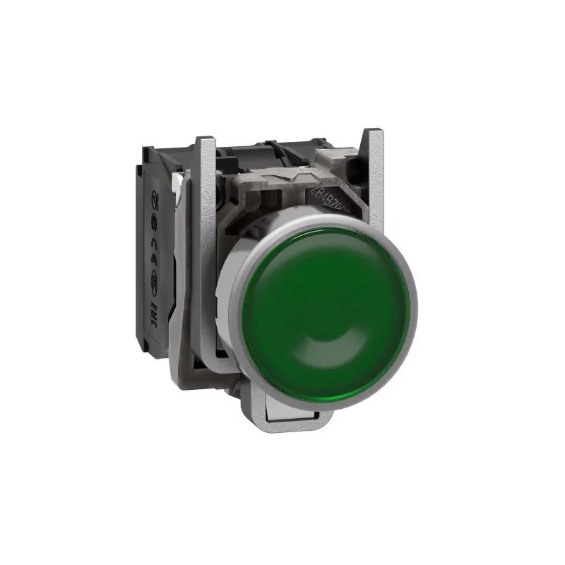 Schneider Electric Harmony XB4 Series Illuminated Pushbutton Switch, Green, 230V, Spring Return, Panel Mount, 22 XB4BW33M5