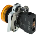 Schneider Electric Panel Mount Orange LED Pilot Light Harmony XB4 22 mm Cutout 24 V AC/DC Metal Bezel XB4BVB5