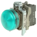 Schneider Electric Panel Mount Green LED Pilot Light Harmony XB4 22 mm Cutout 24V ac/dc IP65 Round XB4BVB3EX