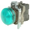Schneider Electric Panel Mount Green LED Pilot Light Harmony XB4 22 mm Cutout 24V ac/dc IP65 Round XB4BVB3EX