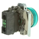 Schneider Electric Panel Mount Green LED Pilot Light Harmony XB4 22 mm Cutout 24V ac/dc IP65 Round XB4BVB3EX