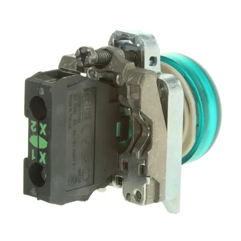 Schneider Electric Panel Mount Green LED Pilot Light Harmony XB4 22 mm Cutout 24V ac/dc IP65 Round XB4BVB3EX