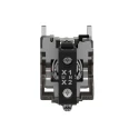 Schneider Electric Panel Mount Orange LED Pilot Light Harmony XB4 22 mm Cutout 24 V AC/DC Metal Bezel XB4BVB5