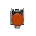 Schneider Electric Panel Mount Orange LED Pilot Light Harmony XB4 22 mm Cutout 24 V AC/DC Metal Bezel XB4BVB5