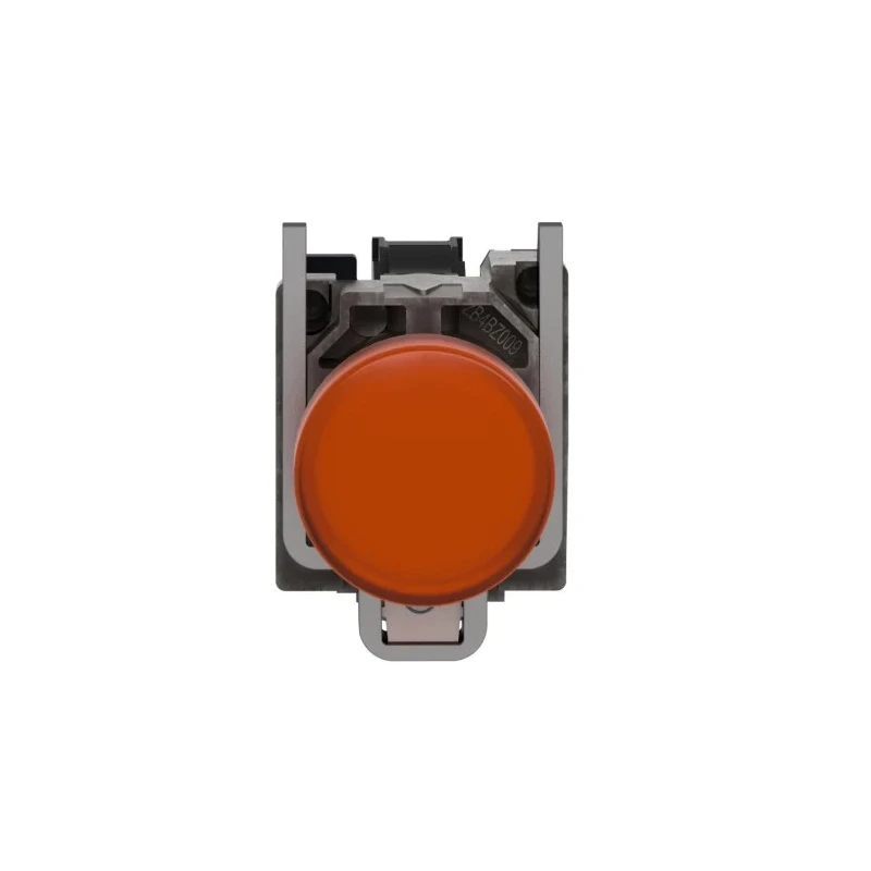 Schneider Electric Panel Mount Orange LED Pilot Light Harmony XB4 22 mm Cutout 24 V AC/DC Metal Bezel XB4BVB5