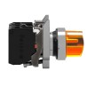 Schneider Electric Harmony XB4 Yellow Standard Handle Selector Switch Illuminated 2 Positions 1 NO/1 NC 22mm XB4BK125B5