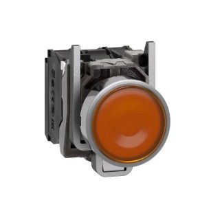 Schneider Electric Harmony XB4 Series Illuminated Orange Push Button Switch, Spring Return, Panel Mount, 22 mm XB4BW35M5