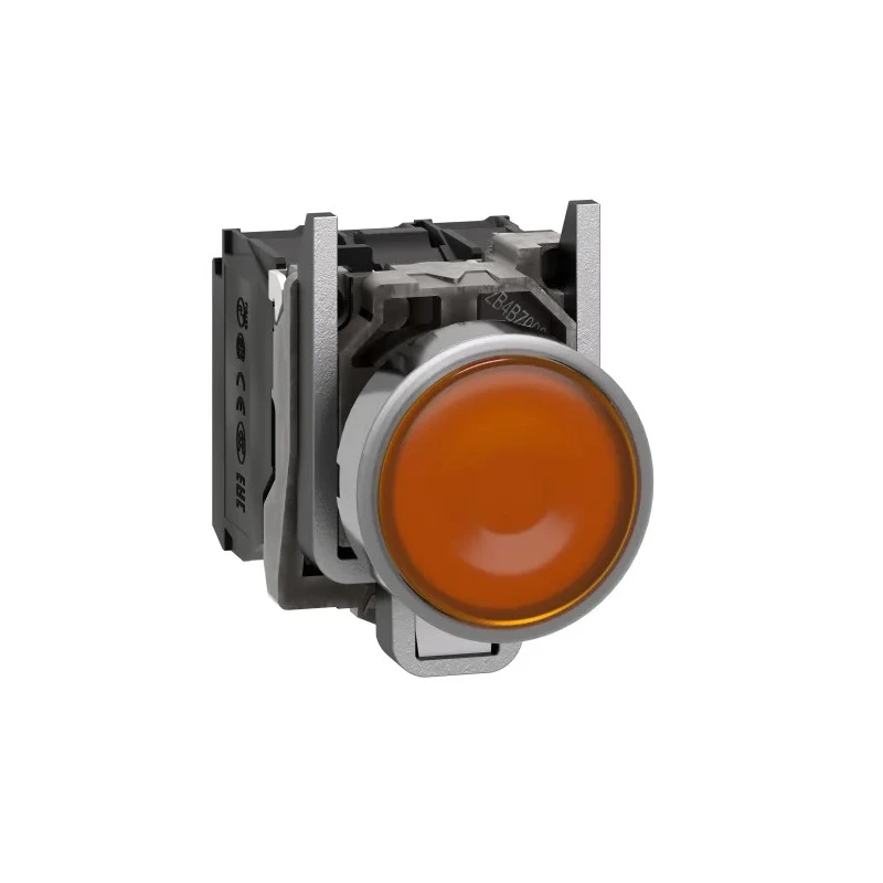 Schneider Electric Harmony XB4 Series Illuminated Orange Push Button Switch, Spring Return, Panel Mount, 22 mm XB4BW35M5