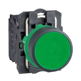 Schneider Electric Harmony XB5 Series Push Button Switch, Spring Return, Panel Mount, 22 mm Cutout, SPST Contact XB5AA31