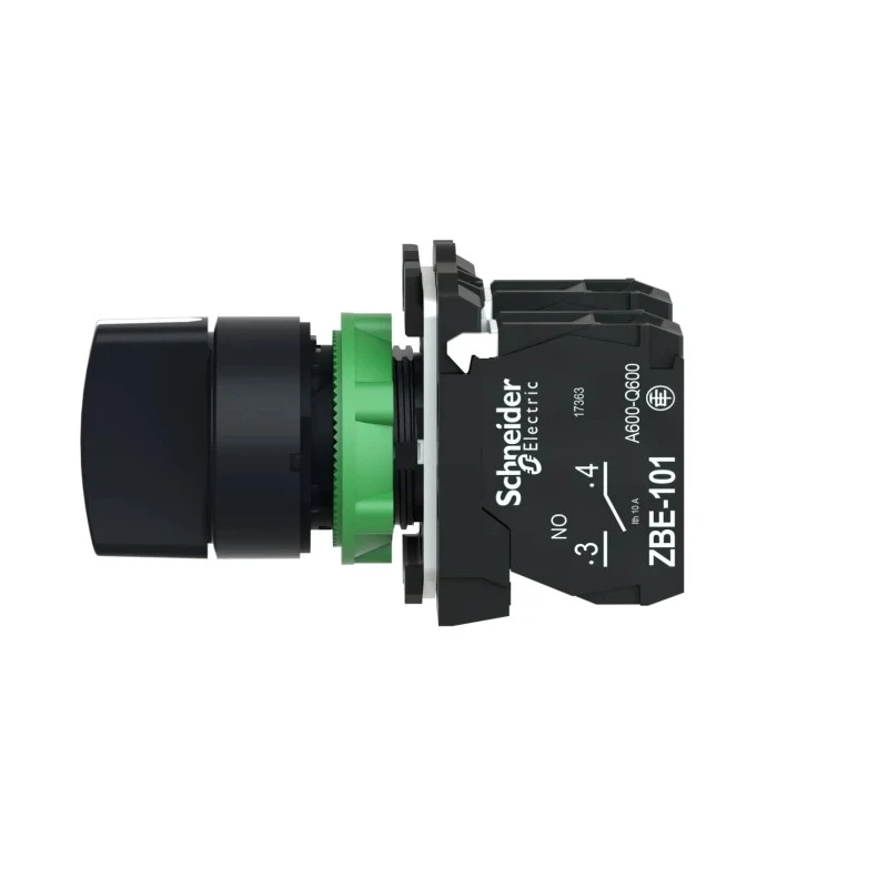 Schneider Electric Selector Switch 3 Positions with 2 NO Contacts 22.5mm Cutout Diameter IP67 IP69K XB5AD33
