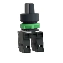 Schneider Electric Selector Switch 3 Positions with 2 NO Contacts 22.5mm Cutout Diameter IP67 IP69K XB5AD33