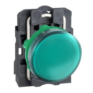 Schneider Electric Panel Mount Green LED Pilot Light Harmony XB5 22 mm Cutout 250V IP67 IP66 XB5AV63