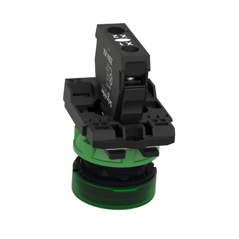 Schneider Electric Panel Mount Green LED Pilot Light Harmony XB5 22 mm Cutout 250V IP67 IP66 XB5AV63