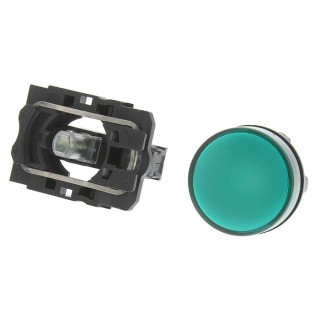 Schneider Electric Panel Mount Green LED Pilot Light Harmony XB5 22 mm Cutout 24V AC/DC IP67 IP69K IP66 Round XB5AVB3