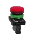 Schneider Electric Panel Mount Red LED Pilot Light 24V ac/dc, 22 mm Cutout, IP67 IP69K IP66, Harmony XB5 XB5AVB4