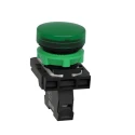 Schneider Electric Panel Mount Green LED Pilot Light Harmony XB5 22 mm Cutout 24V AC/DC IP67 IP69K IP66 Round XB5AVB3