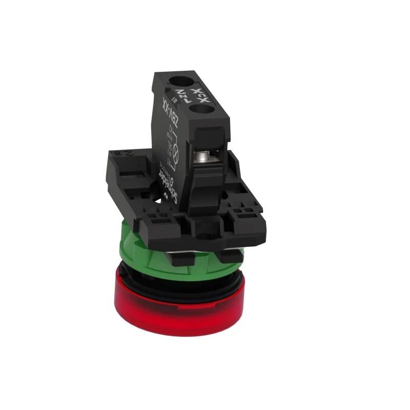 Schneider Electric Panel Mount Red LED Pilot Light 24V ac/dc, 22 mm Cutout, IP67 IP69K IP66, Harmony XB5 XB5AVB4