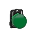 Schneider Electric Panel Mount Green LED Pilot Light Harmony XB5 22 mm Cutout 24V AC/DC IP67 IP69K IP66 Round XB5AVB3