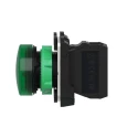 Schneider Electric Panel Mount Green LED Pilot Light Harmony XB5 22 mm Cutout 24V AC/DC IP67 IP69K IP66 Round XB5AVB3