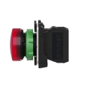 Schneider Electric Panel Mount Red LED Pilot Light 24V ac/dc, 22 mm Cutout, IP67 IP69K IP66, Harmony XB5 XB5AVB4