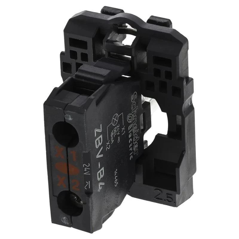 Schneider Electric Panel Mount Red LED Pilot Light 24V ac/dc, 22 mm Cutout, IP67 IP69K IP66, Harmony XB5 XB5AVB4