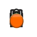 Schneider Electric Panel Mount Orange LED Pilot Light, Harmony XB5, 22 mm Cutout, 24V AC/DC, IP66 IP67, Round XB5AVB5