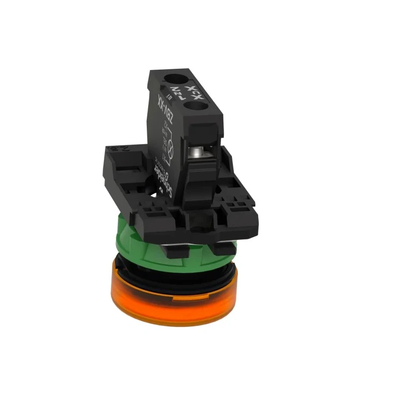 Schneider Electric Panel Mount Orange LED Pilot Light, Harmony XB5, 22 mm Cutout, 24V AC/DC, IP66 IP67, Round XB5AVB5