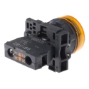 Schneider Electric Panel Mount Orange LED Pilot Light, Harmony XB5, 22 mm Cutout, 24V AC/DC, IP66 IP67, Round XB5AVB5
