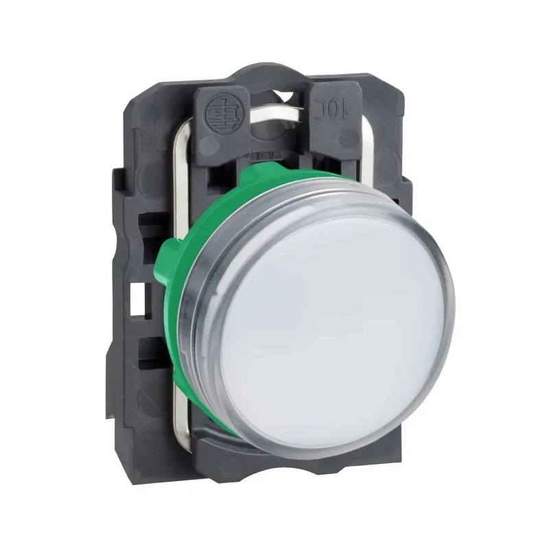 Schneider Electric Harmony XB5 Panel Mount White LED Pilot Light 22 mm Cutout, 240V AC, IP67, IP66, Round XB5AVM1