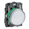 Schneider Electric Harmony XB5 Panel Mount White LED Pilot Light 22 mm Cutout, 240V AC, IP67, IP66, Round XB5AVM1