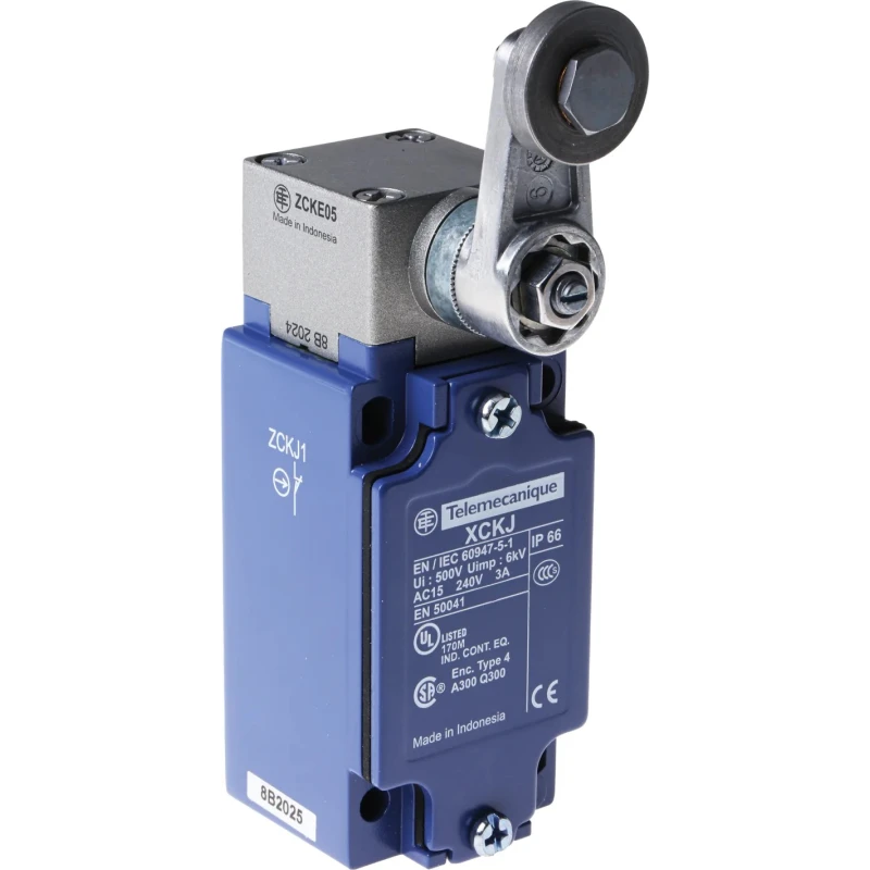 Telemecanique Sensors OsiSense XC Series Roller Lever Limit Switch 1 NO/1 NC IP66 Zinc Alloy Housing 240V AC 3A 