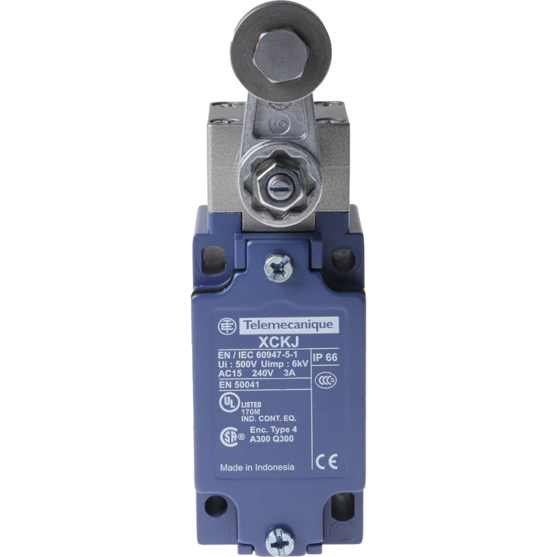 Telemecanique Sensors OsiSense XC Series Roller Lever Limit Switch 1 NO/1 NC IP66 Zinc Alloy Housing 240V AC 3A 