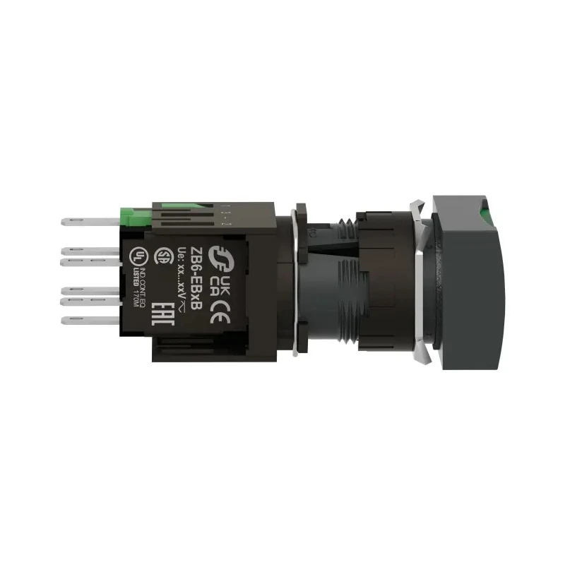 Schneider Electric Harmony XB6 Series Illuminated Push Button Switch, Spring Return, Panel Mount, 16 mm Cutout XB6DW3B1B