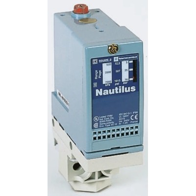 Telemecanique Sensors XMLA Series Differential Pressure Sensor Relay Output -0.76 bar to -0.04 bar XMLAM01V2S11