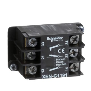 Schneider Electric Harmony Series Contact Block, 600V Voltage, 10A Current, 2 NO/1 NC Configuration XENG1191